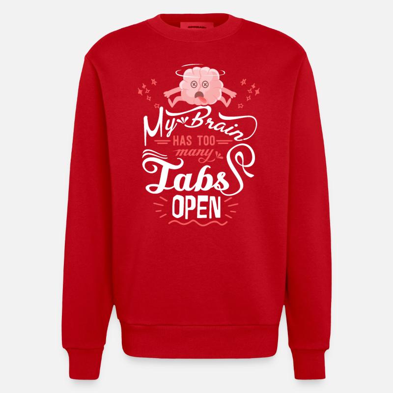 Dicton motivant, dicton drôle, concentration - Sweat bio épais oversize fabriqué en UE - rouge