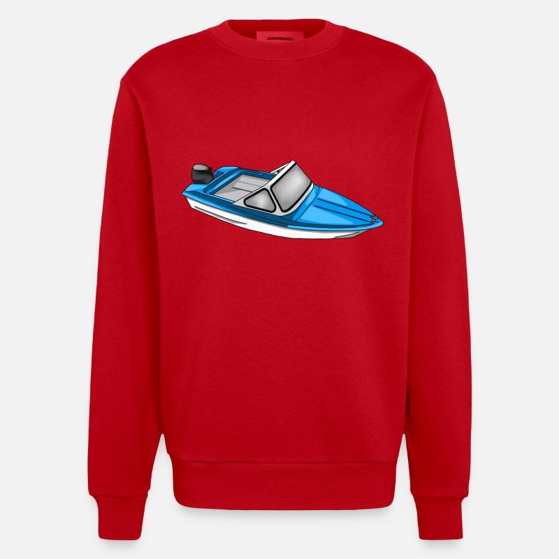 Ibis Boot der DDR - Heavyweight Oversized Organic Crew Neck Made in EU - Rot