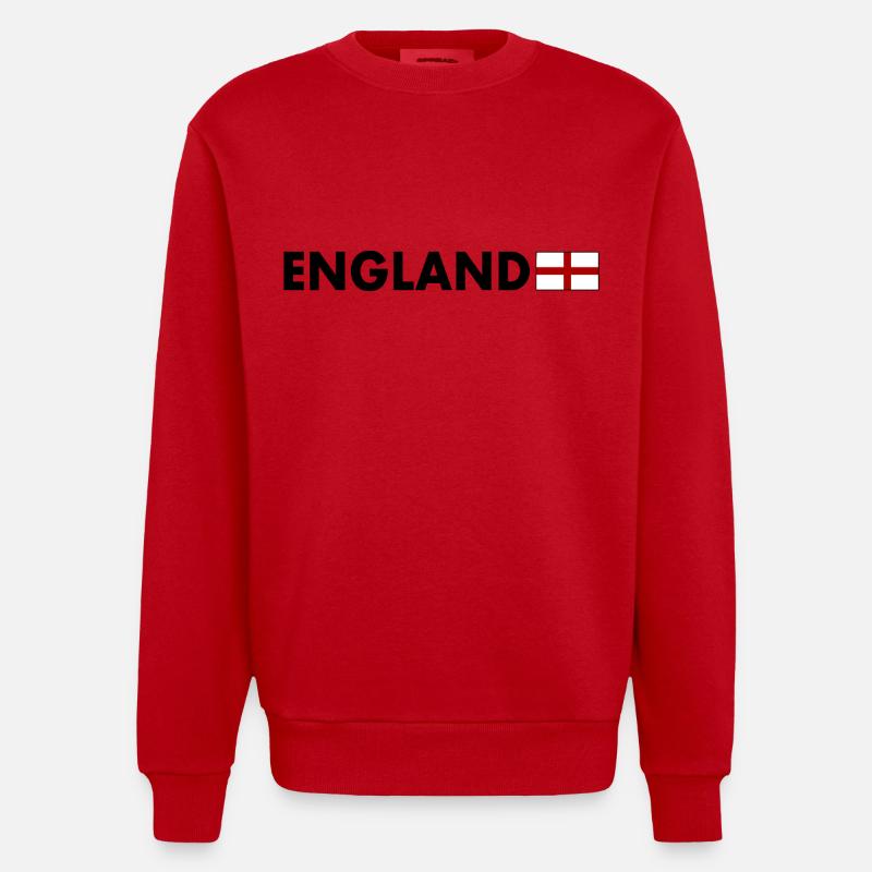angleterre - Sweat bio épais oversize fabriqué en UE - rouge