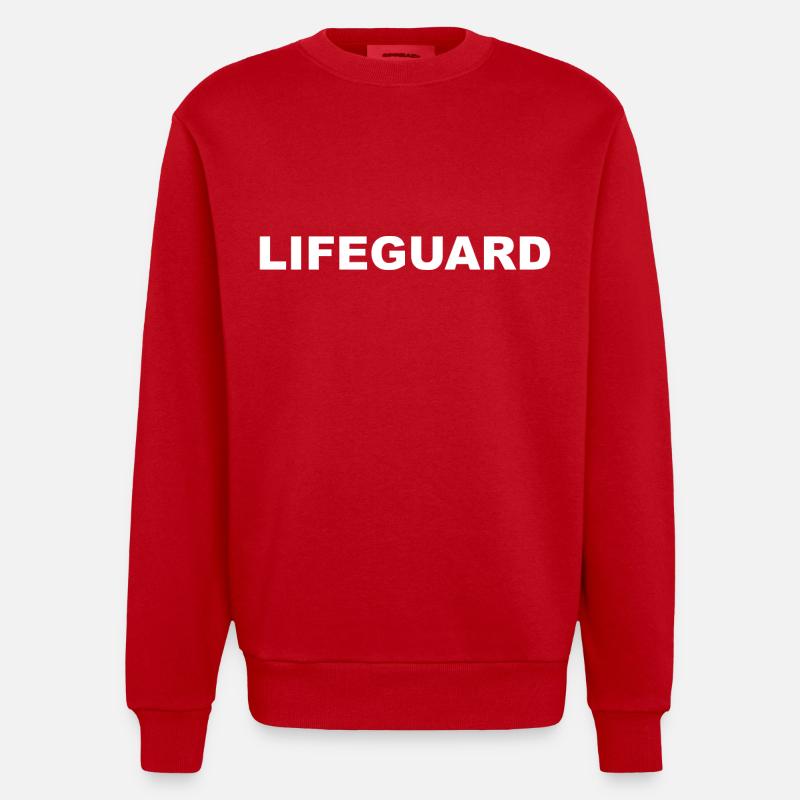 Lifeguard - Sweat bio épais oversize fabriqué en UE - rouge