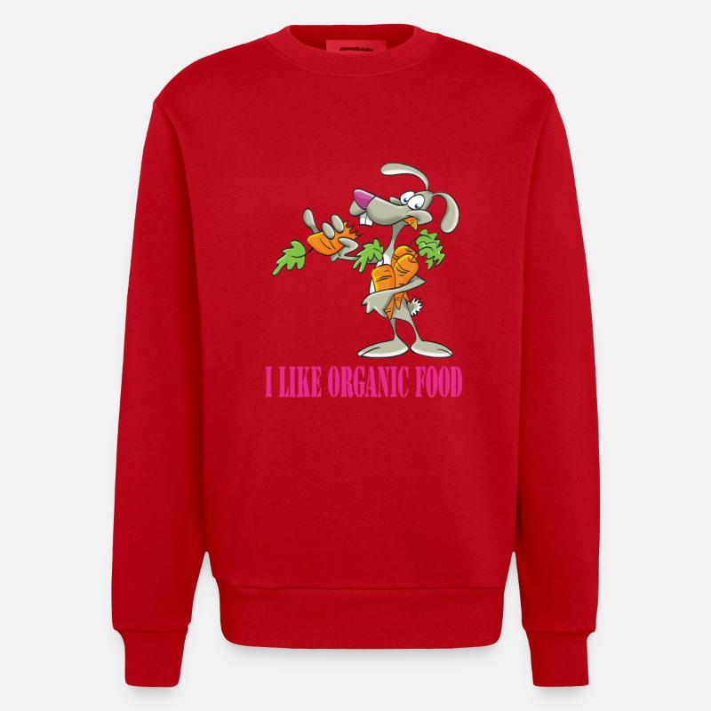 RABBIT - Sweat bio épais oversize fabriqué en UE - rouge
