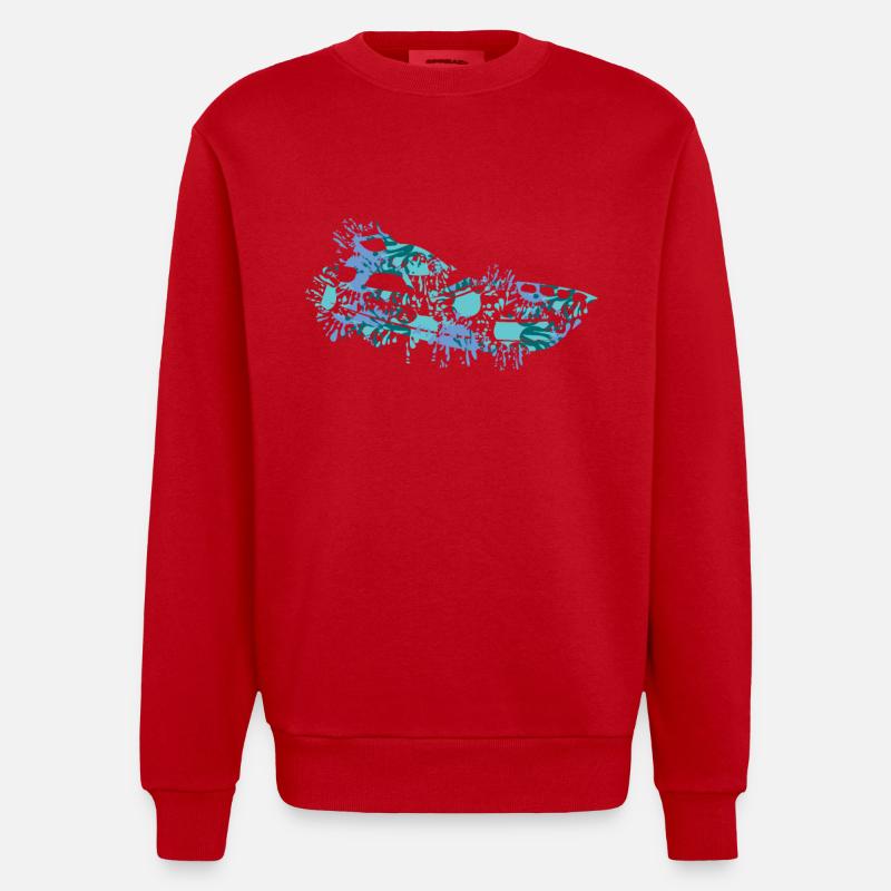 Bateau de sport - Sweat bio épais oversize fabriqué en UE - rouge