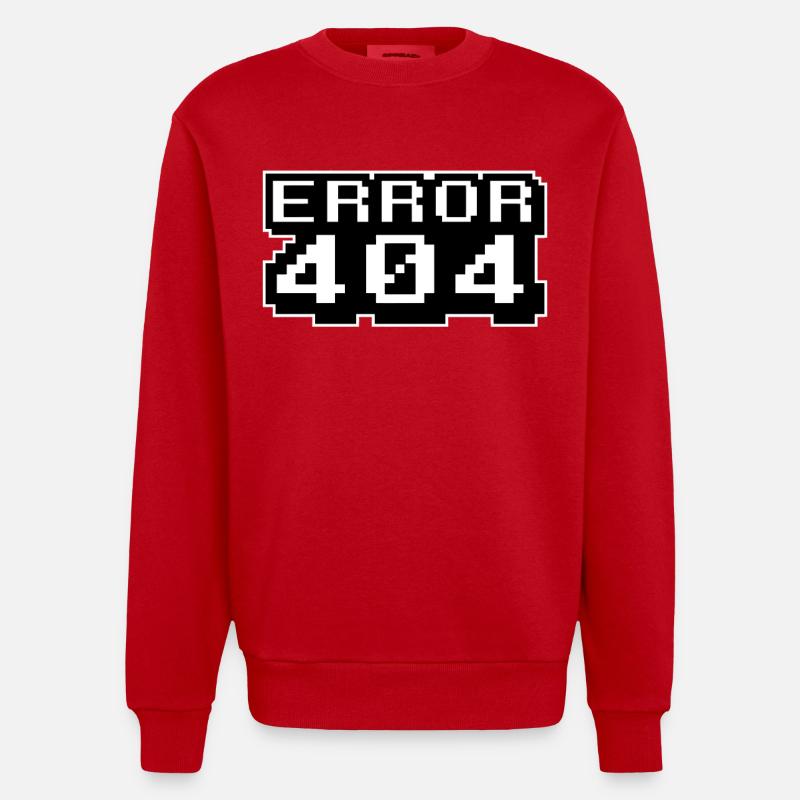 Computer programmierer Internet - Fehler 404 - Heavyweight Oversized Organic Crew Neck Made in EU - Rot