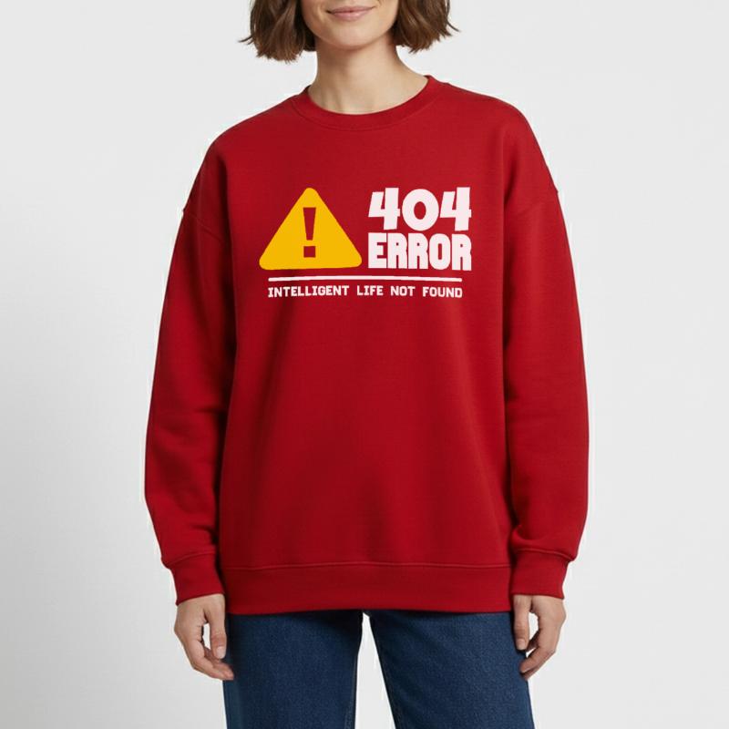 Computer and programmer geek. 404 Errors Heavyweight Oversized Organic Crew Neck Made in EU