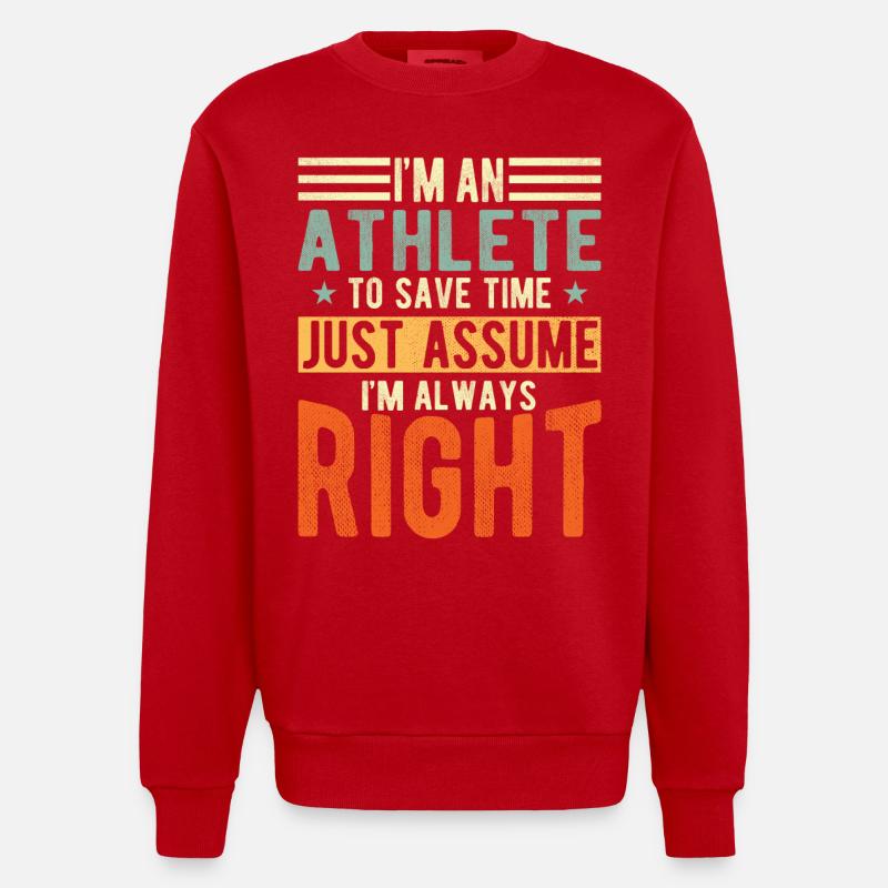 Athlet - Heavyweight Oversized Organic Crew Neck Made in EU - Rot