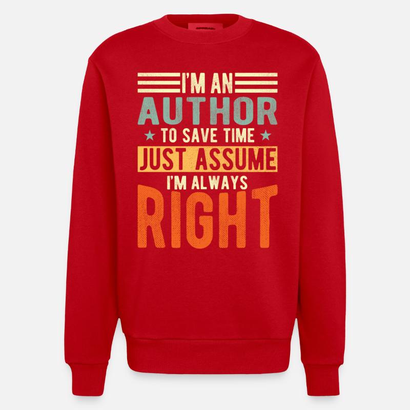 Autor - Heavyweight Oversized Organic Crew Neck Made in EU - Rot