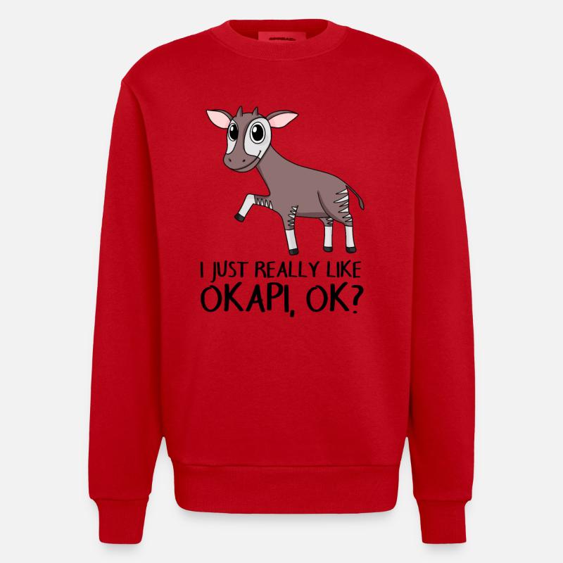Okapi - Sweat bio épais oversize fabriqué en UE - rouge