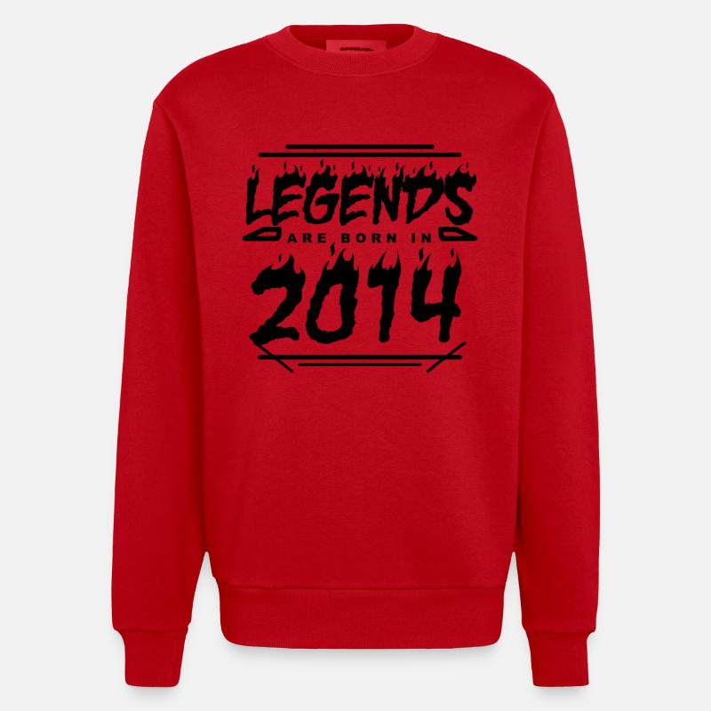 2014 - Année 2014 - Année 2014 - Sweat bio épais oversize fabriqué en UE - rouge