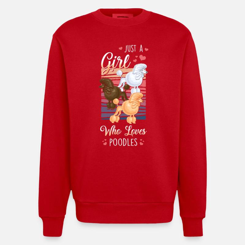 Caniche Disant - Sweat bio épais oversize fabriqué en UE - rouge