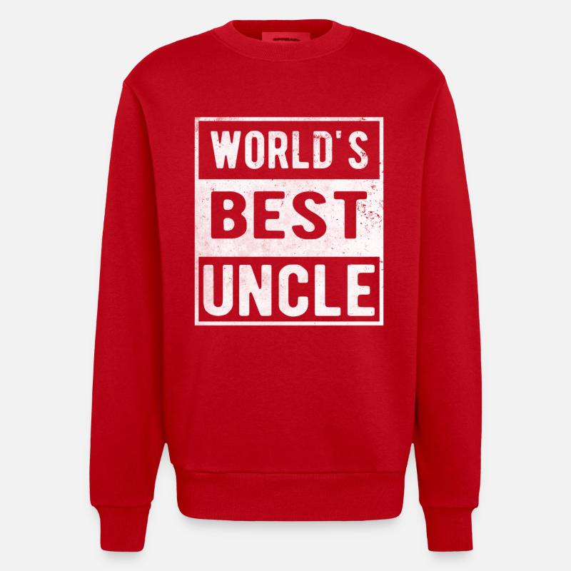 Bester Onkel - Heavyweight Oversized Organic Crew Neck Made in EU - Rot