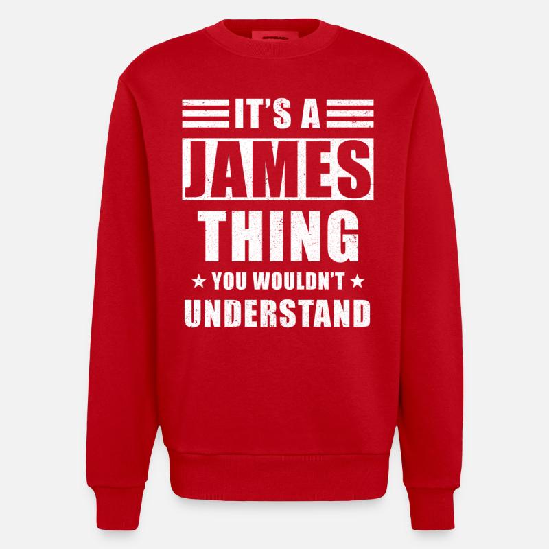 James Geschenk - Heavyweight Oversized Organic Crew Neck Made in EU - Rot