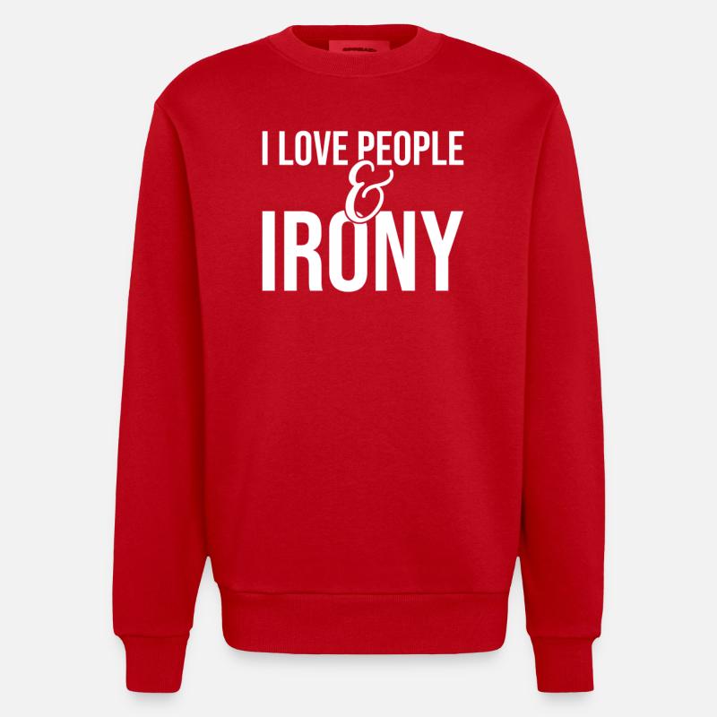 Je déteste les gens - Sweat bio épais oversize fabriqué en UE - rouge