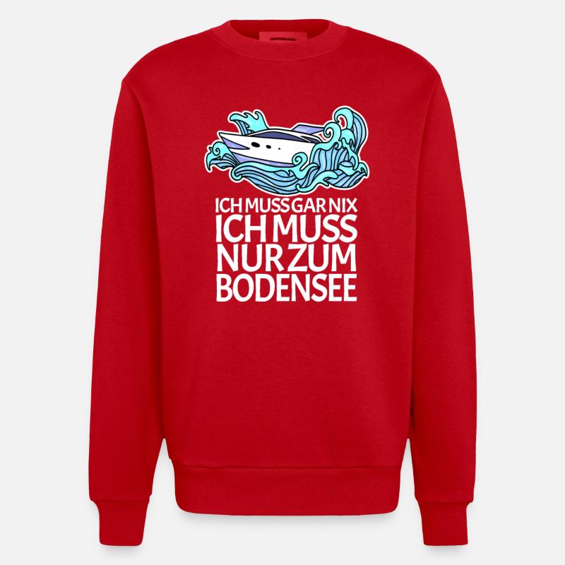 Bodensee - Heavyweight Oversized Organic Crew Neck Made in EU - Rot