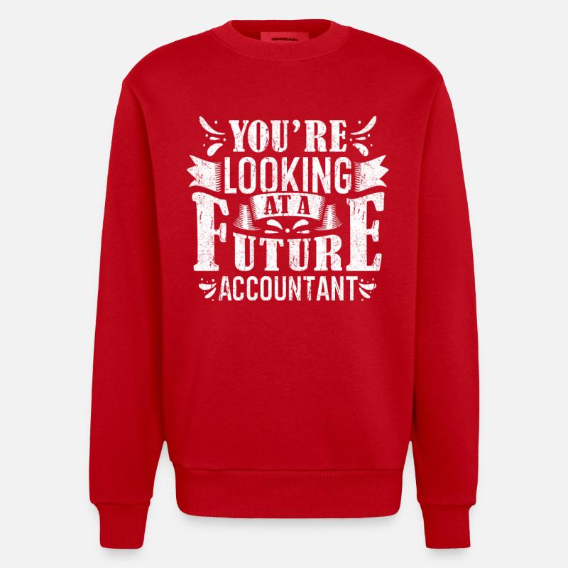 Formation de comptable - Sweat bio épais oversize fabriqué en UE - rouge