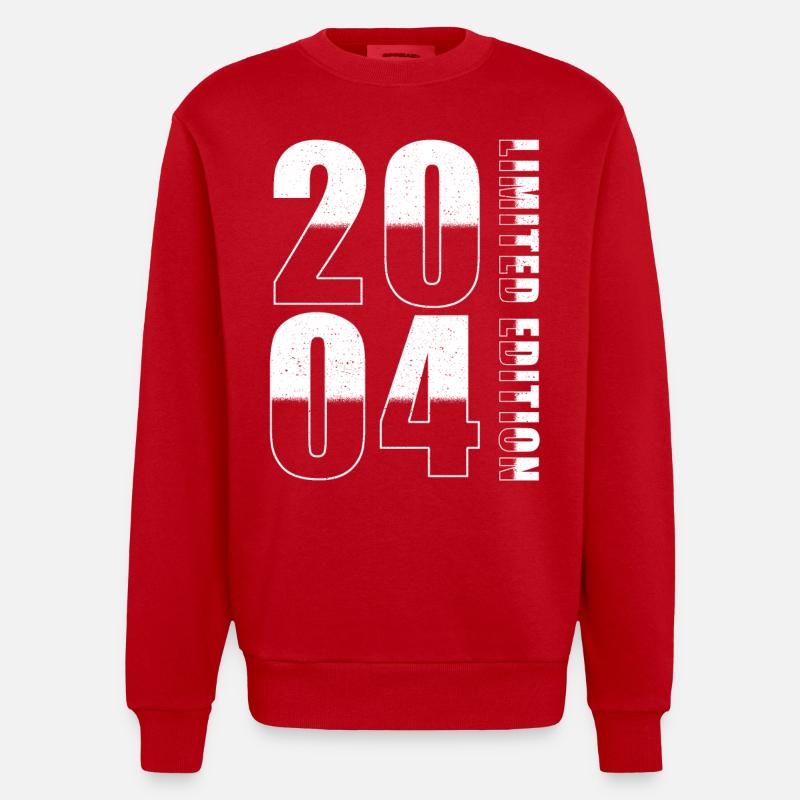 2004 Édition Limitée Anniversaire - Sweat bio épais oversize fabriqué en UE - rouge