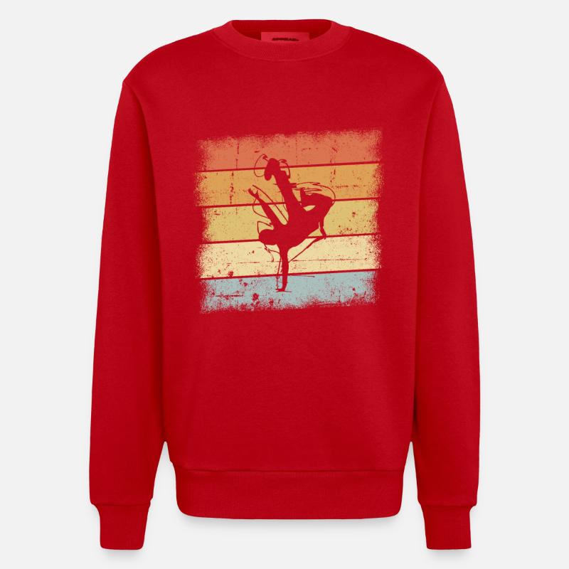 Breakdancer Retro Design - Sweat bio épais oversize fabriqué en UE - rouge