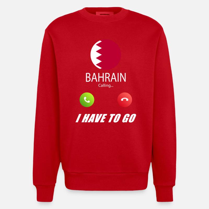 Bahreïn appelle les drapeaux lusiger - Sweat bio épais oversize fabriqué en UE - rouge