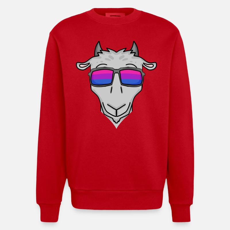 Cadeau de chèvre bisexuelle - Sweat bio épais oversize fabriqué en UE - rouge
