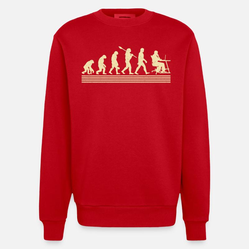 Administrator-entwicklung - Heavyweight Oversized Organic Crew Neck Made in EU - Rot