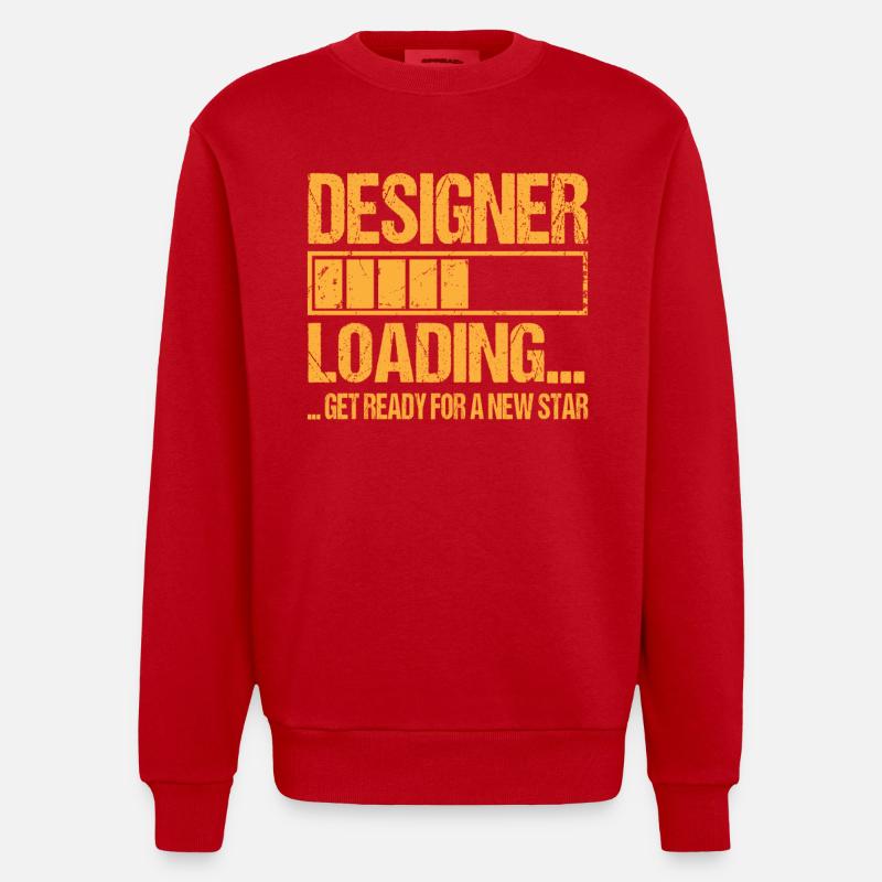 Designer loading Designer Training - Heavyweight Oversized Organic Crew Neck Made in EU - red