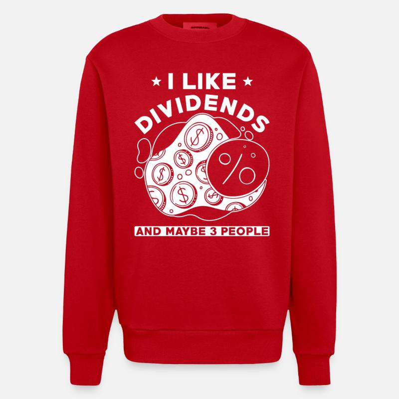 Actions d’actionnaires à dividendes - Sweat bio épais oversize fabriqué en UE - rouge