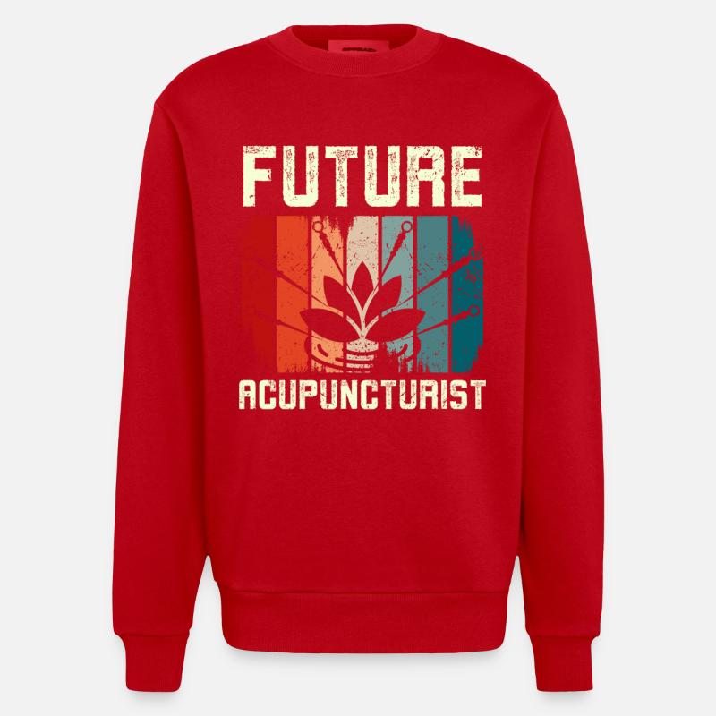 Futur acupuncteur - Sweat bio épais oversize fabriqué en UE - rouge
