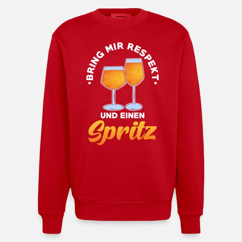 Spritz Cocktail - Heavyweight Oversized Organic Crew Neck Made in EU - Rot