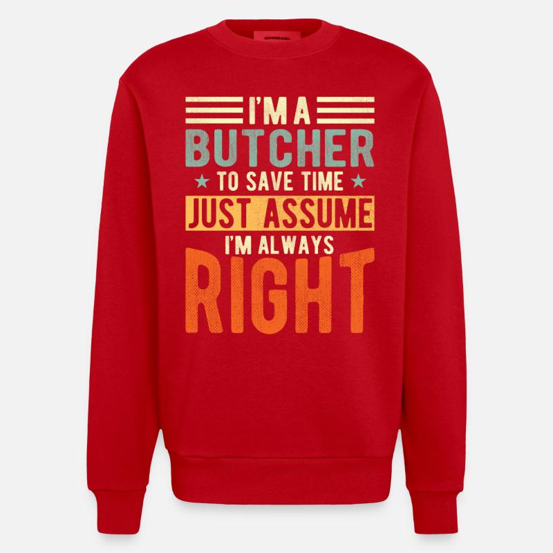 Metzger - Heavyweight Oversized Organic Crew Neck Made in EU - Rot