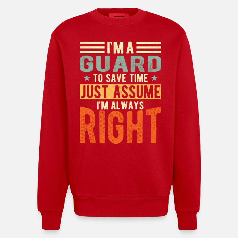 Bewachen - Heavyweight Oversized Organic Crew Neck Made in EU - Rot