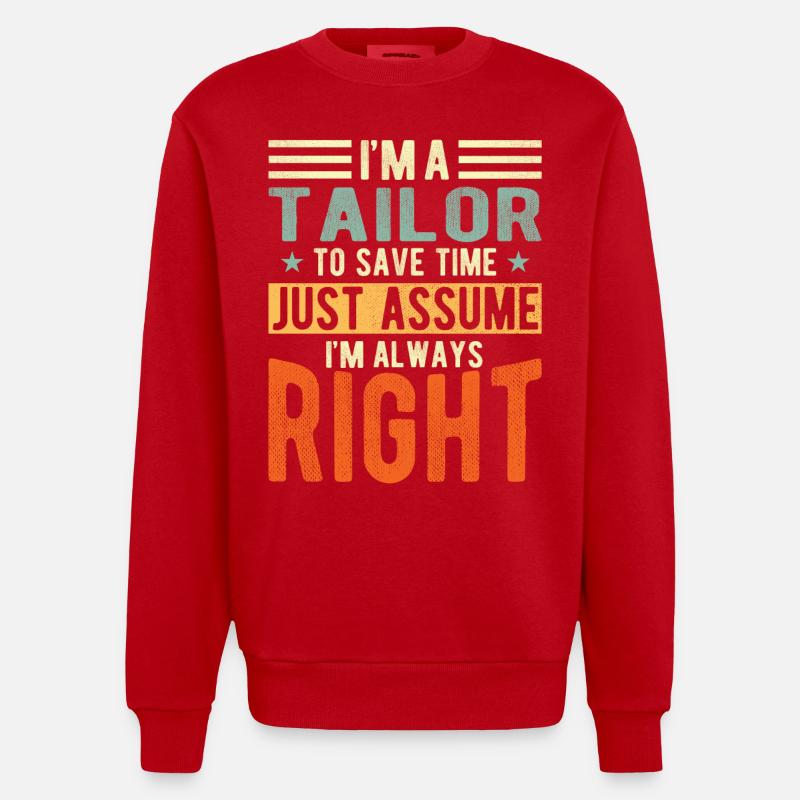 Tailleur - Sweat bio épais oversize fabriqué en UE - rouge