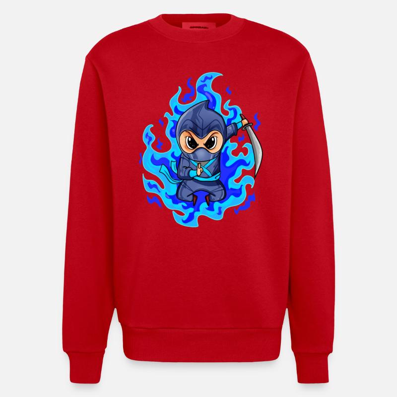 Ninja - Sweat bio épais oversize fabriqué en UE - rouge