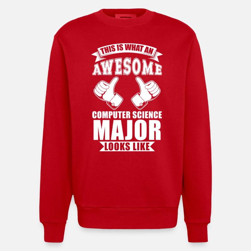 Informatik Abschluss - Heavyweight Oversized Organic Crew Neck Made in EU - Rot