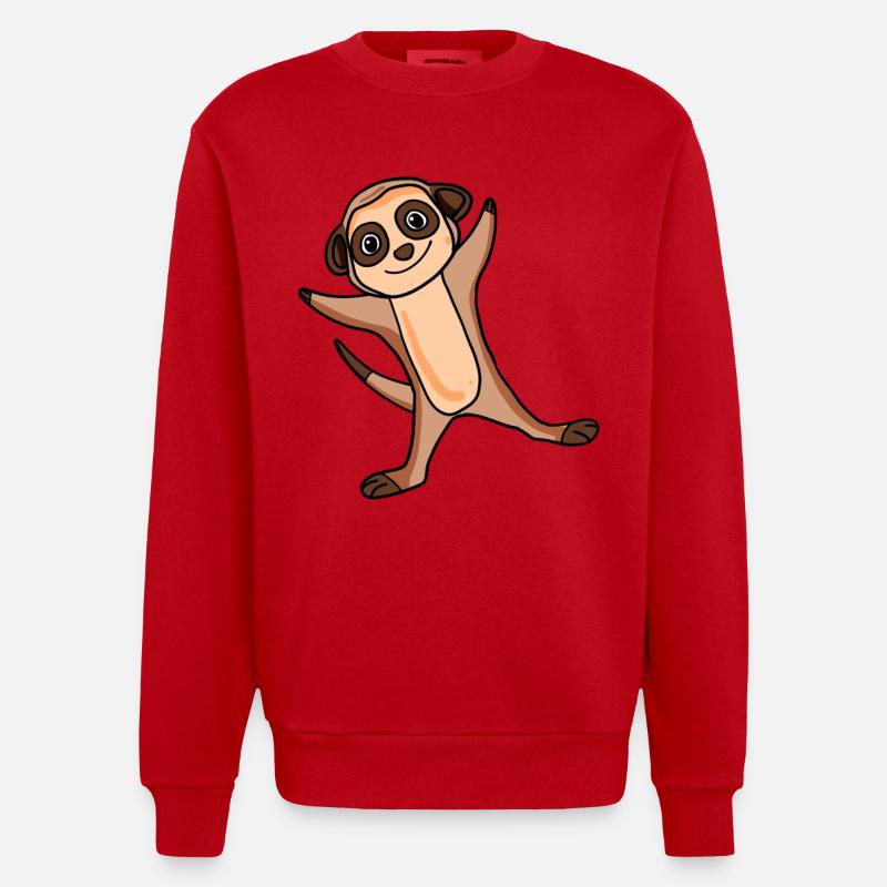 Suricate - Sweat bio épais oversize fabriqué en UE - rouge