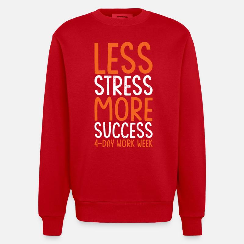 4 jours sur 4 - Sweat bio épais oversize fabriqué en UE - rouge
