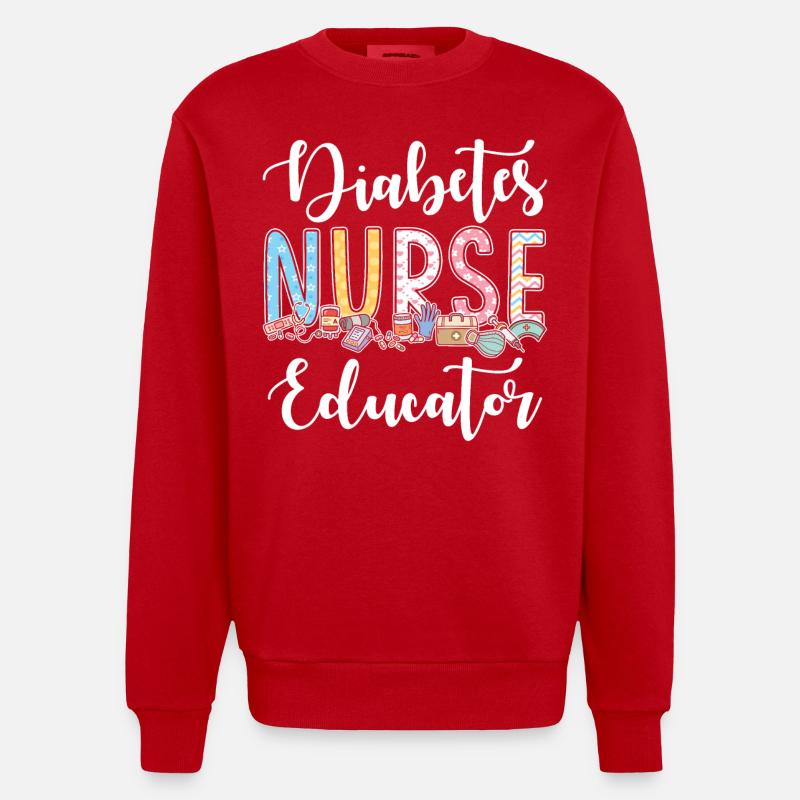 Gift idea for - Heavyweight Oversized Organic Crew Neck Made in EU - red