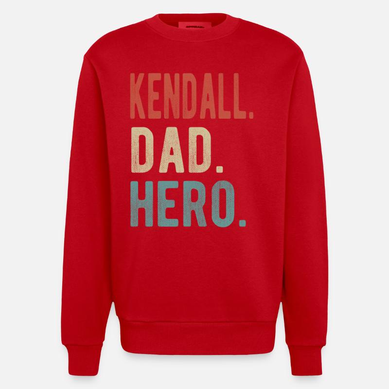 Kendall Papa Held - Heavyweight Oversized Organic Crew Neck Made in EU - Rot