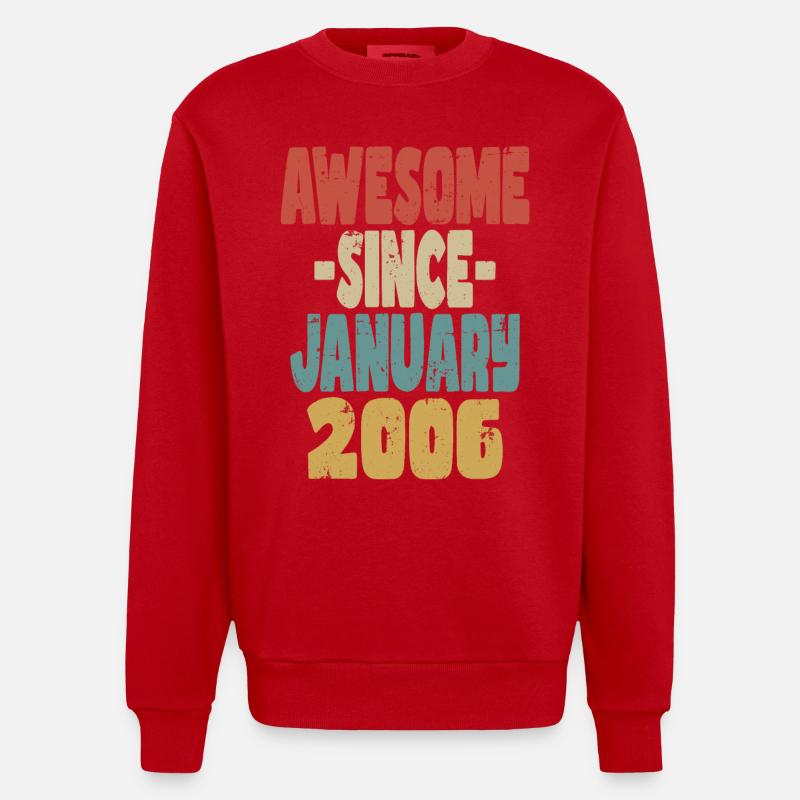 Génial Janvier 2006 - Sweat bio épais oversize fabriqué en UE - rouge