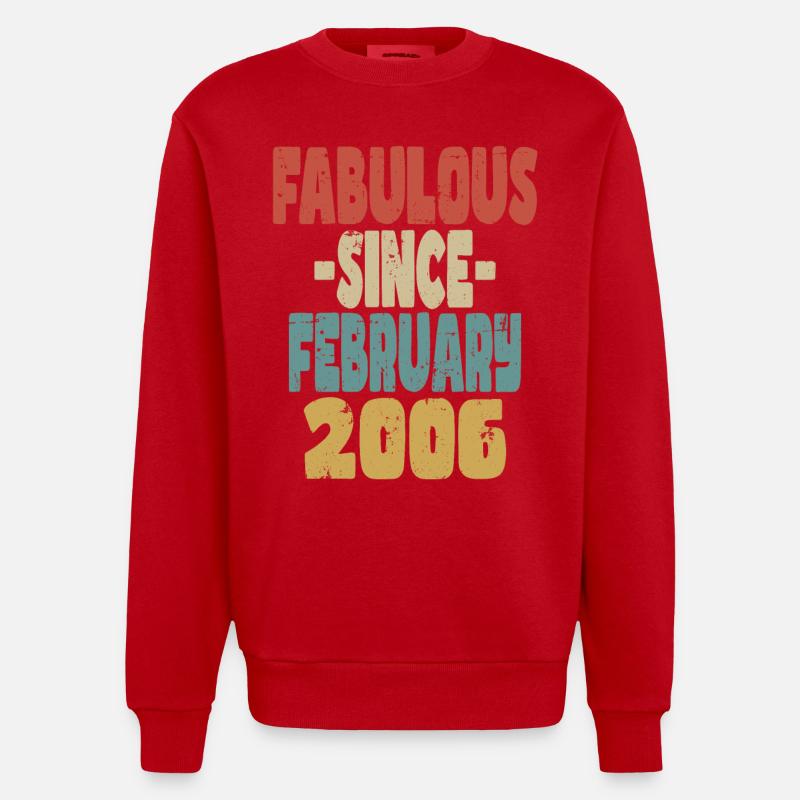 Fabuleux Février 2006 - Sweat bio épais oversize fabriqué en UE - rouge