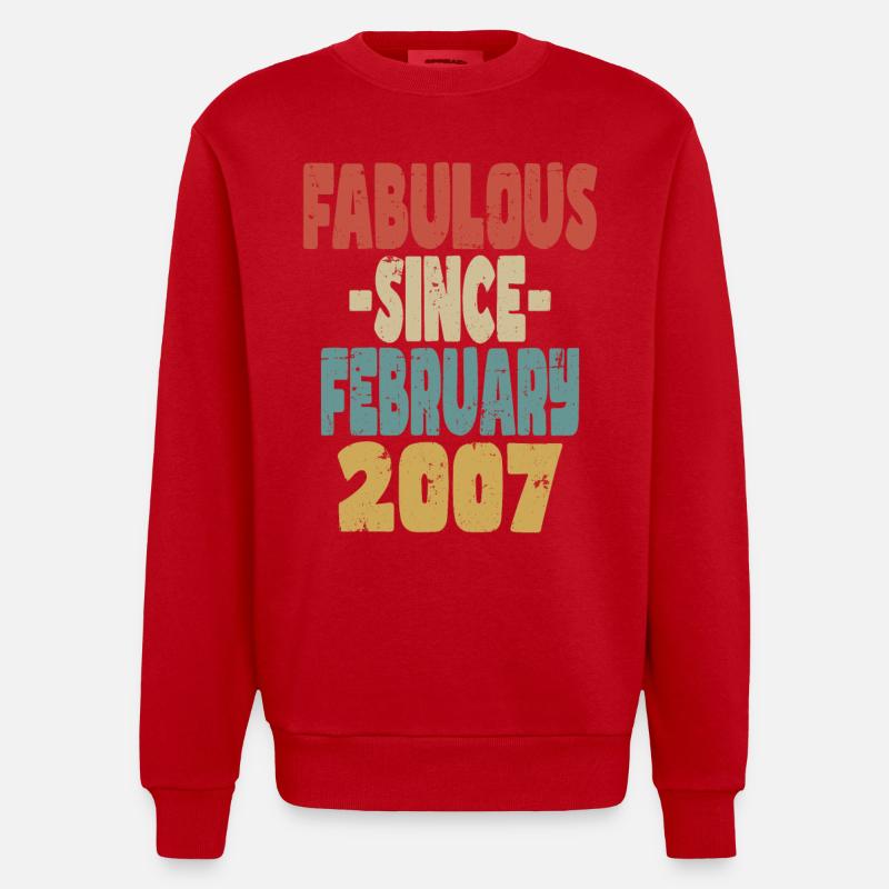 Fabuleux Février 2007 - Sweat bio épais oversize fabriqué en UE - rouge