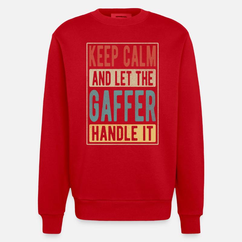 Gaffer Retro Gift - Heavyweight Oversized Organic Crew Neck Made in EU - red
