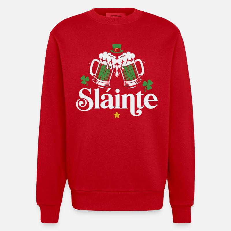 Slainte - Sweat bio épais oversize fabriqué en UE - rouge