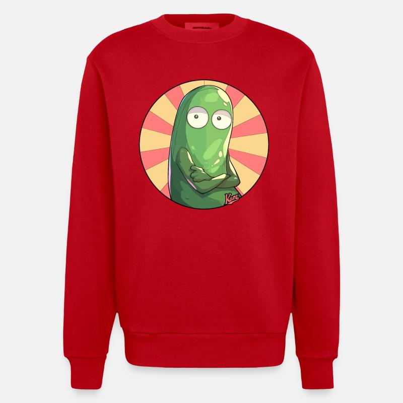 Concombre offensé - Sweat bio épais oversize fabriqué en UE - rouge