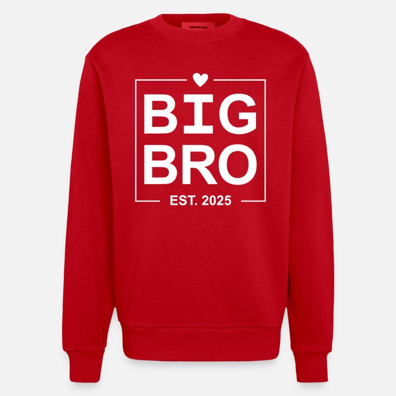 Big Bro Est 2025 - Sweat bio épais oversize fabriqué en UE - rouge