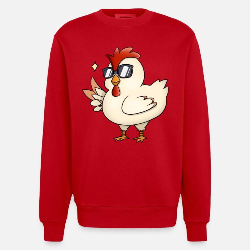 Chick - Heavyweight Oversized Organic Crew Neck Made in EU - Rot