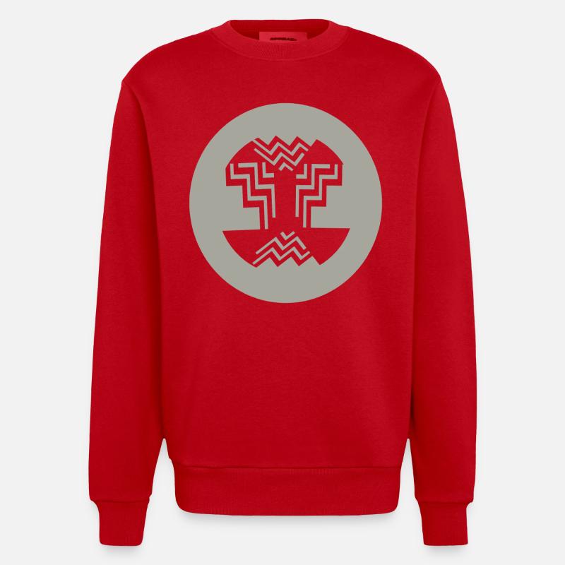 Conception circulaire-intérieure - Sweat bio épais oversize fabriqué en UE - rouge