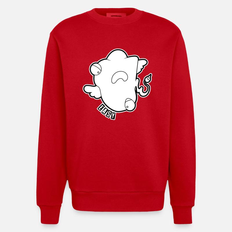 Flyguy - Sweat bio épais oversize fabriqué en UE - rouge