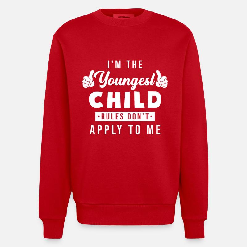 Jüngstes Kind - Heavyweight Oversized Organic Crew Neck Made in EU - Rot