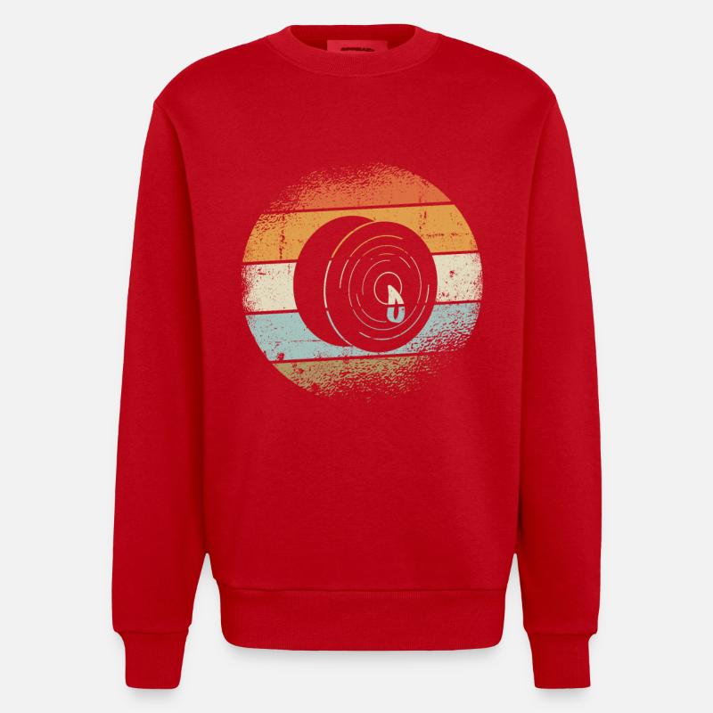Becken - Heavyweight Oversized Organic Crew Neck Made in EU - Rot