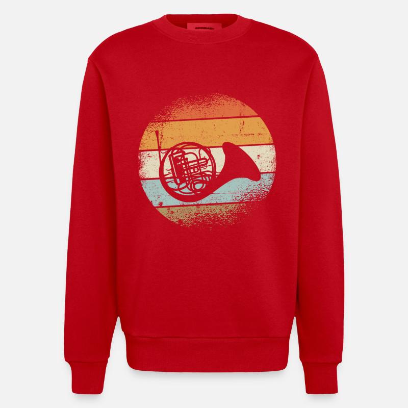 cuerno - Camiseta con cuello redondo oversize de gran gramaje y ecológica fabricada en la UE - rojo
