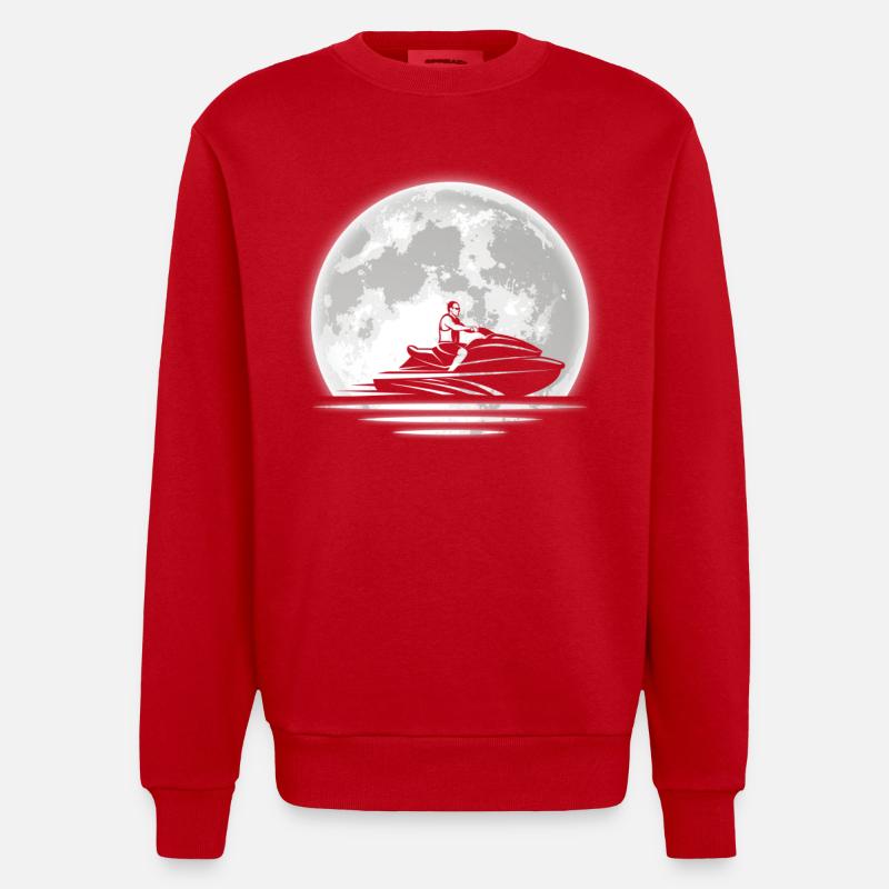 Jetski - Heavyweight Oversized Organic Crew Neck Made in EU - Rot